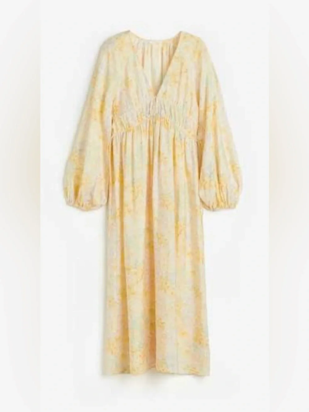 H&M Oversized Pastel Watercolor Maxi Dress with Ties - Picture 1 of 7